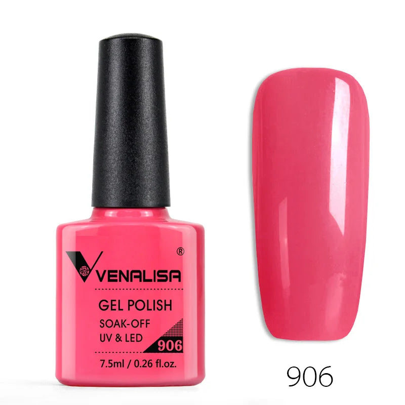 Vernis Gel Ongles VENALISA 7.5ml - Semi-Permanent UV Paillettes Mat Top Coat Couleurs Manucure