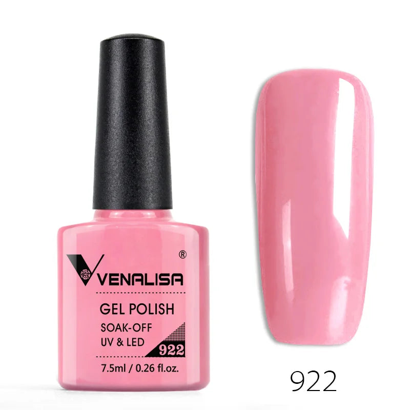 Vernis Gel Ongles VENALISA 7.5ml - Semi-Permanent UV Paillettes Mat Top Coat Couleurs Manucure