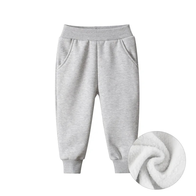 Pantalon Enfant Coton Cartoon - Doublure Polaire Chaud Hiver Sport