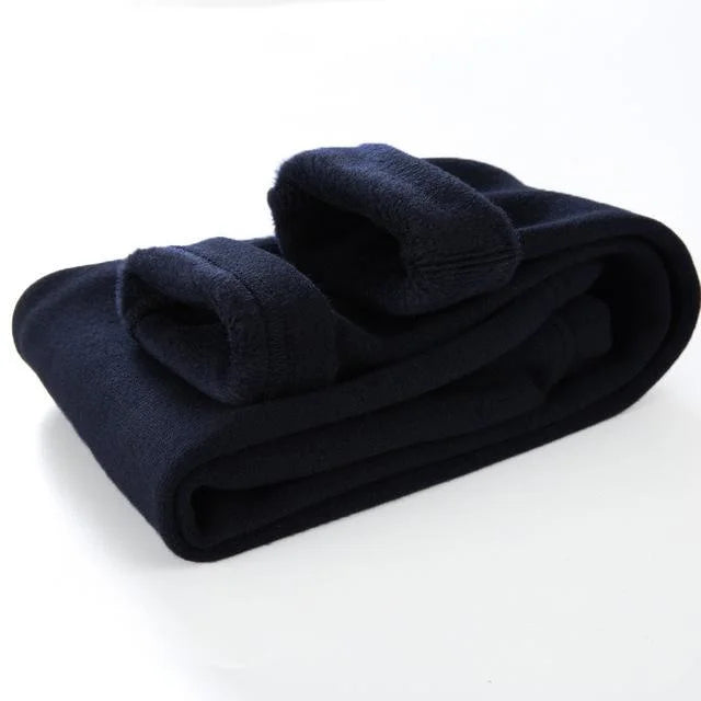 Pantalon Enfant Épais Chaud - Legging Garçon Fille Couleur Unie - Automne Hiver 5 Ans