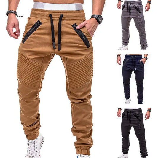 Pantalon Sport Homme avec Zip et Poches - Cordon de Serrage