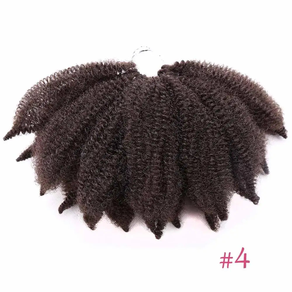 Extension Tresses Marley Braids 8 Pouces - Mèches Crochet Synthétiques Afro Kinky Twist Douces Curl Locks