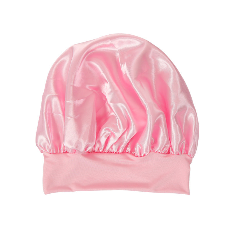 Bonnet Satin Femme Bandeau Large Élastique - Bonnet Nuit Soie Sleeping Cap Protection Cheveux Extensible Spandex