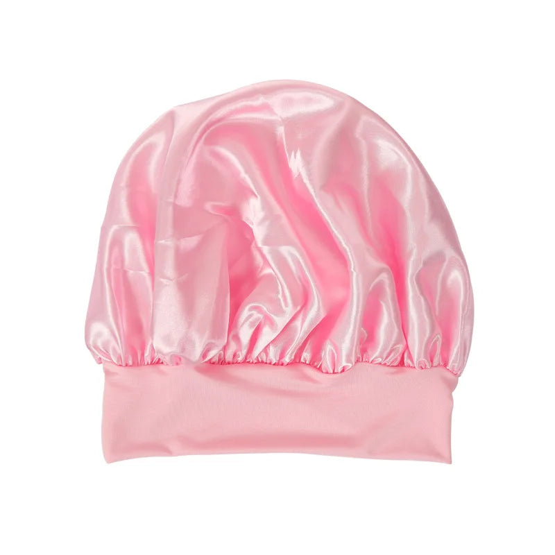 Bonnet Satin Femme Bandeau Large Élastique - Bonnet Nuit Soie Sleeping Cap Protection Cheveux Extensible Spandex