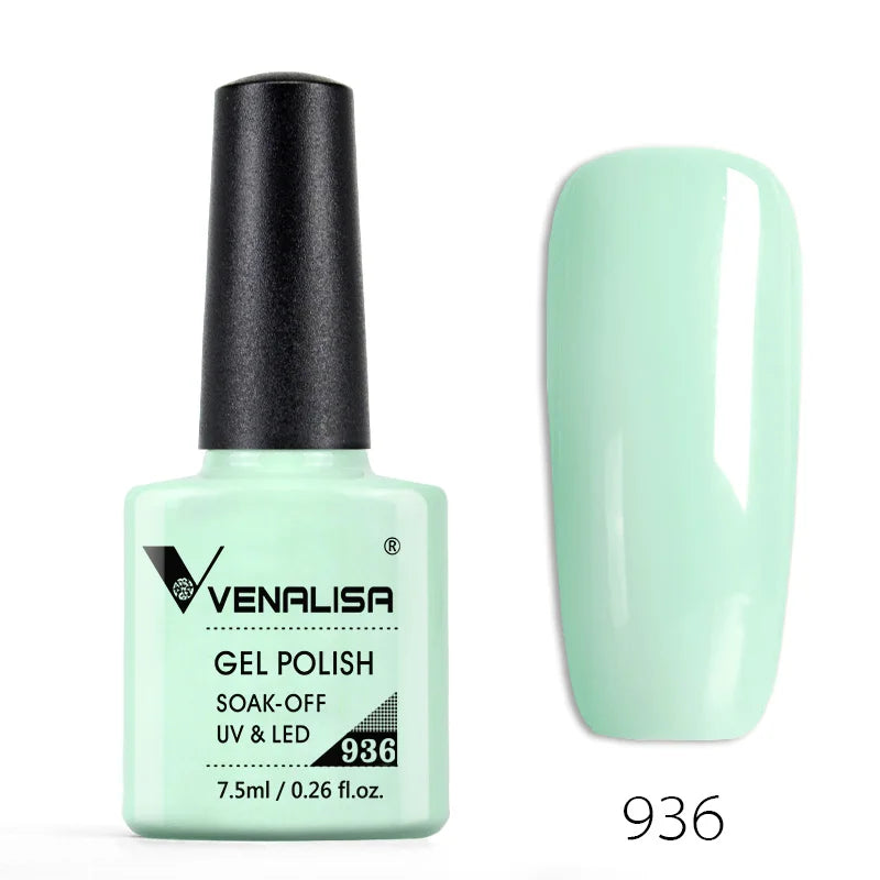 Vernis Gel Ongles VENALISA 7.5ml - Semi-Permanent UV Paillettes Mat Top Coat Couleurs Manucure