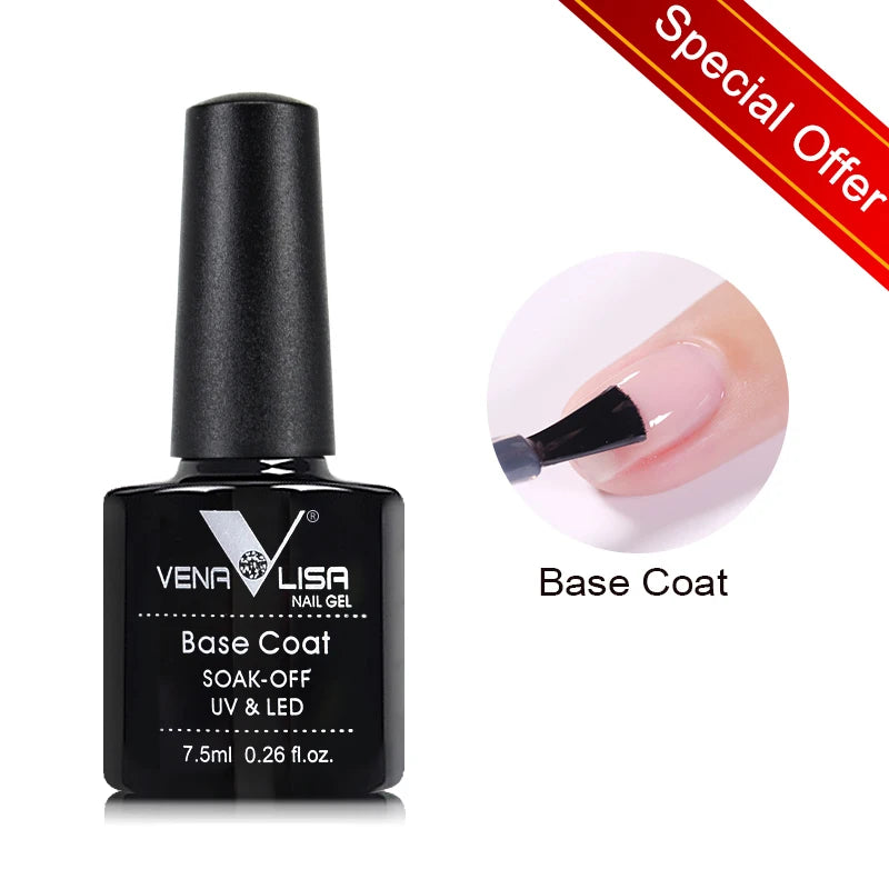 Vernis Gel Ongles Paillettes Réfléchissantes VENALISA - Néon Couverture Complète UV Manucure Nail Art