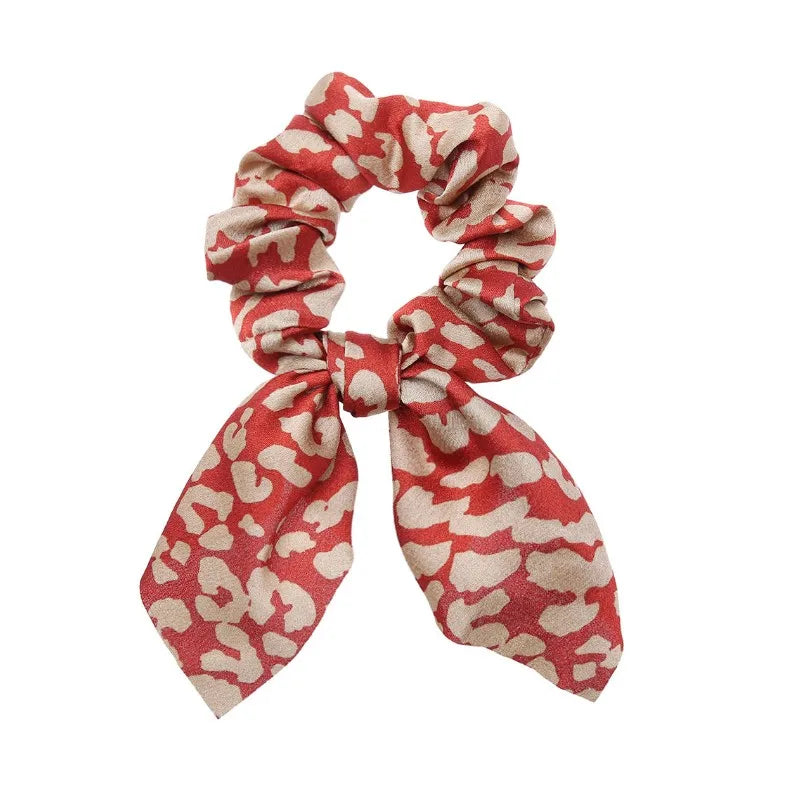 Lot Chouchous Nœuds Femme Fille - Élastiques Cheveux Imprimé Floral Queue de Cheval Accessoires