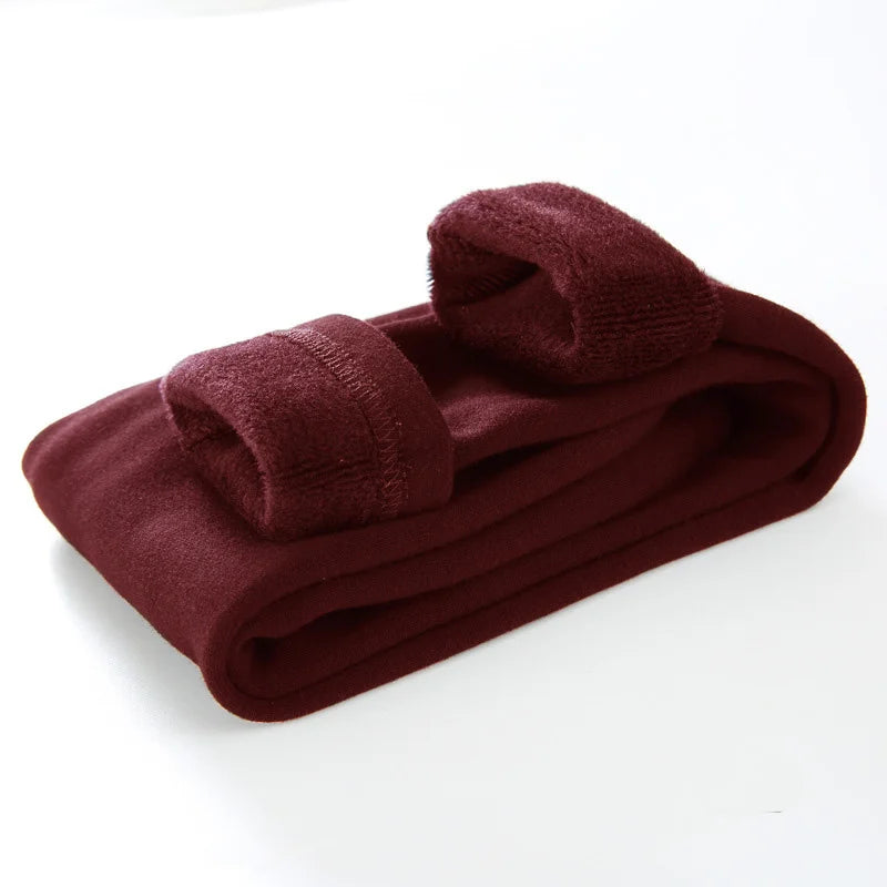 Pantalon Enfant Épais Chaud - Legging Garçon Fille Couleur Unie - Automne Hiver 5 Ans