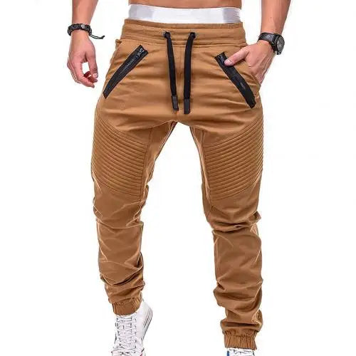 Pantalon Sport Homme avec Zip et Poches - Cordon de Serrage