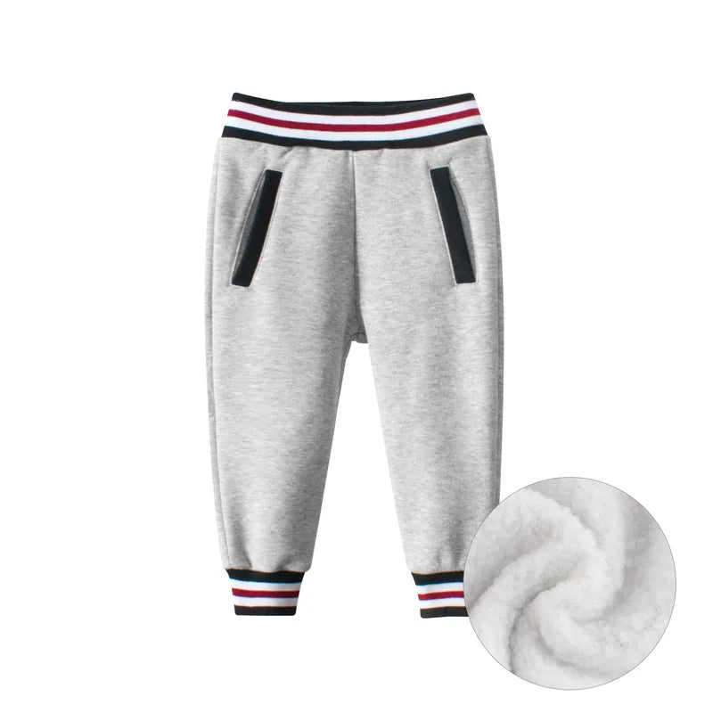 Pantalon Enfant Coton Cartoon - Doublure Polaire Chaud Hiver Sport