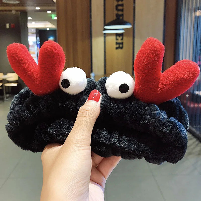 Bandeau Cheveux Corail Oreilles Animaux - Serre-Tête Nœud Lavage Visage Femme Fille