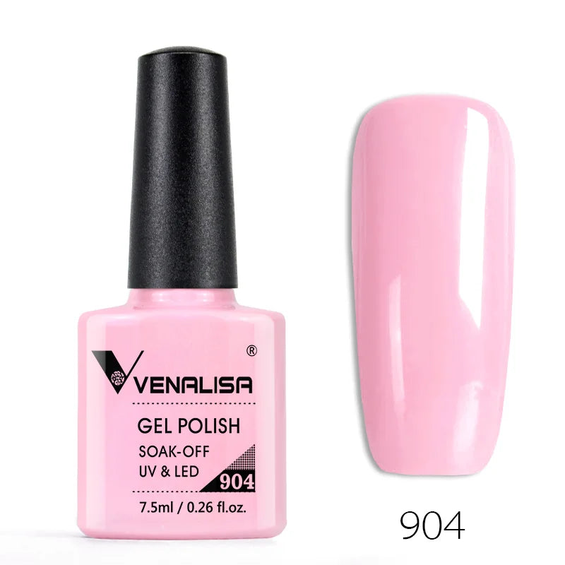 Vernis Gel Ongles VENALISA 7.5ml - Semi-Permanent UV Paillettes Mat Top Coat Couleurs Manucure