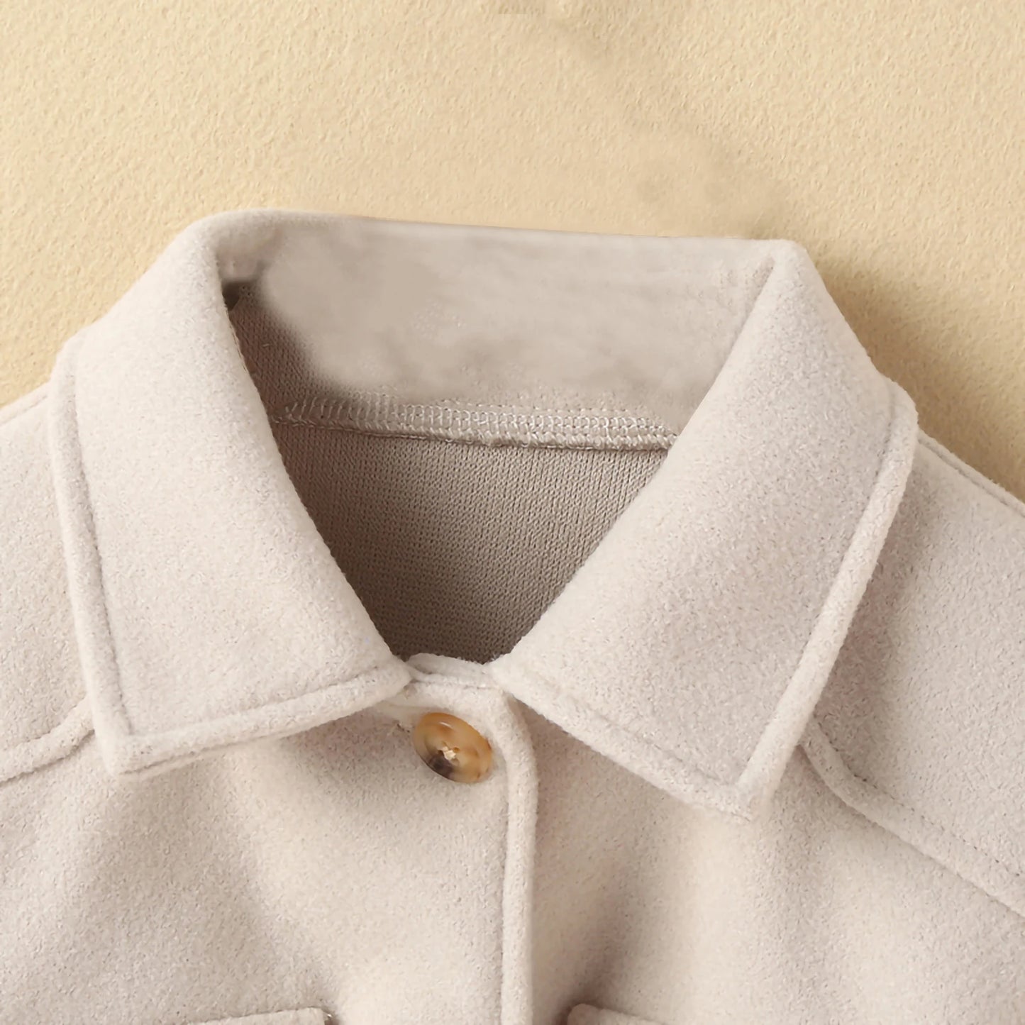 Veste Fille Hiver - Manteau Boutons Ceinture Noeud