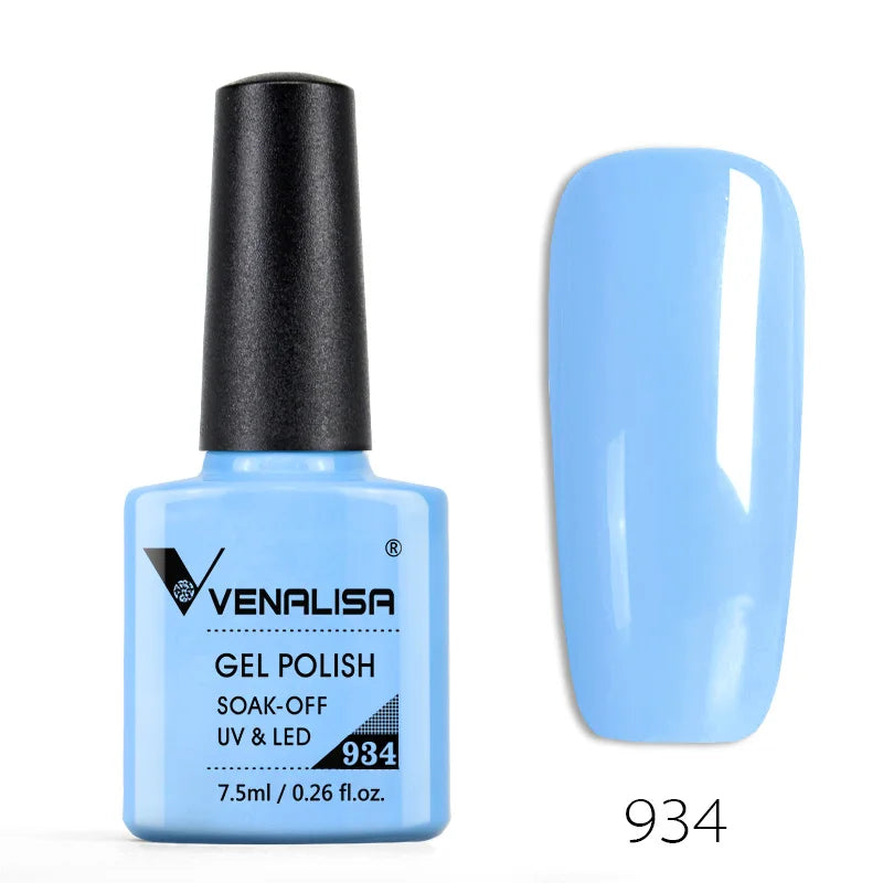 Vernis Gel Ongles VENALISA 7.5ml - Semi-Permanent UV Paillettes Mat Top Coat Couleurs Manucure