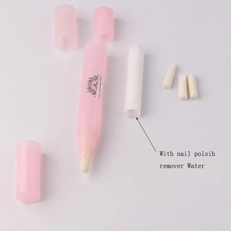 Lot 5 Stylos Dissolvant Vernis à Ongles - Correcteur Nettoyant Gel UV Sans Liquide Manucure Ongle DIY Nail Art