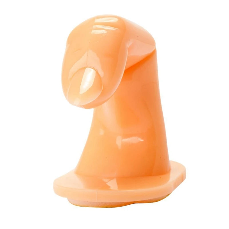 Faux Doigt Mannequin Entraînement Nail Art - Pratique Gel Acrylique Fibre de Verre Ongles Orange Prothèse Formation