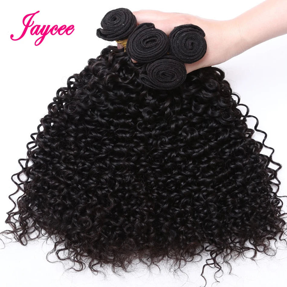 Mèches Cheveux Humains Mongols Kinky Curly 12A - Extensions Tissage 1/3 Bundles Bouclés Naturels