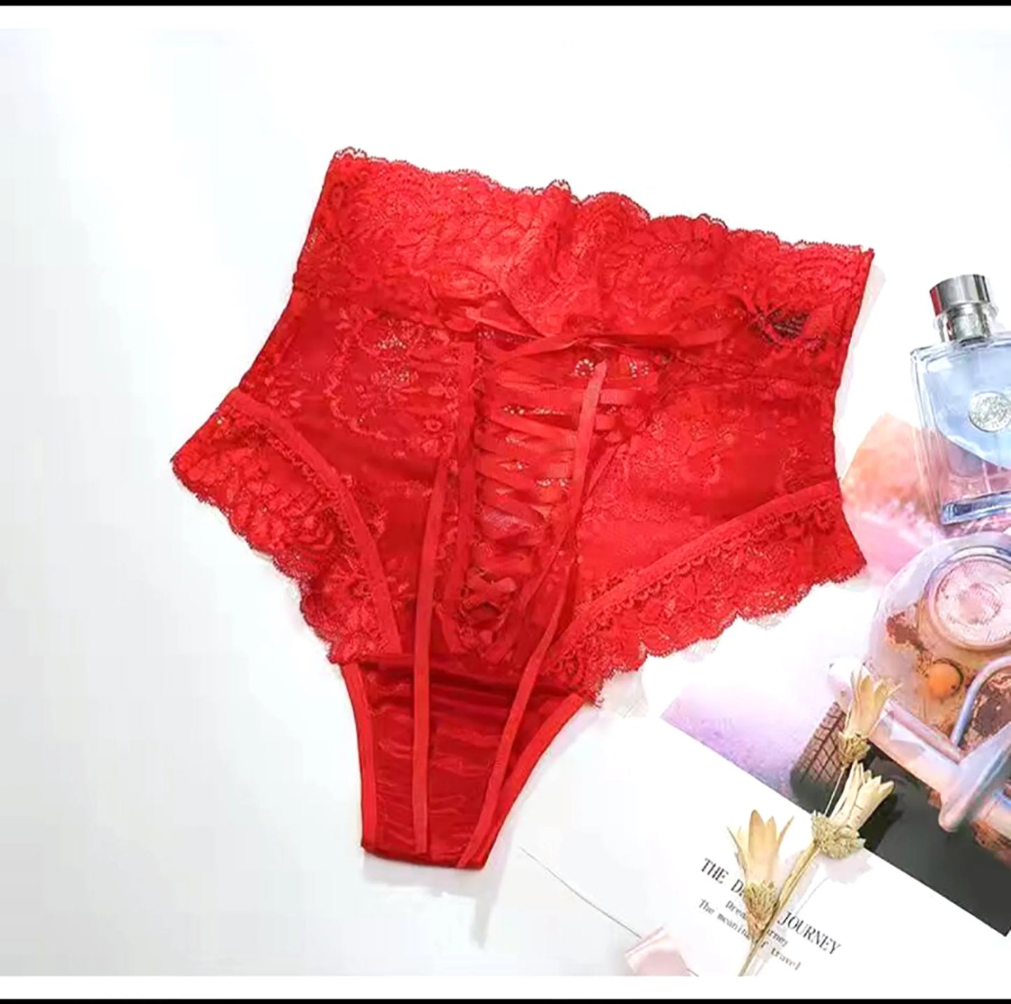 Culotte Femme Grande Taille Dentelle Taille Haute - String Sexy Antidérapant Sans Couture XXXL