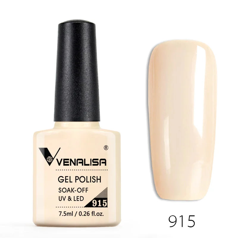 Vernis Gel Ongles VENALISA 7.5ml - Semi-Permanent UV Paillettes Mat Top Coat Couleurs Manucure