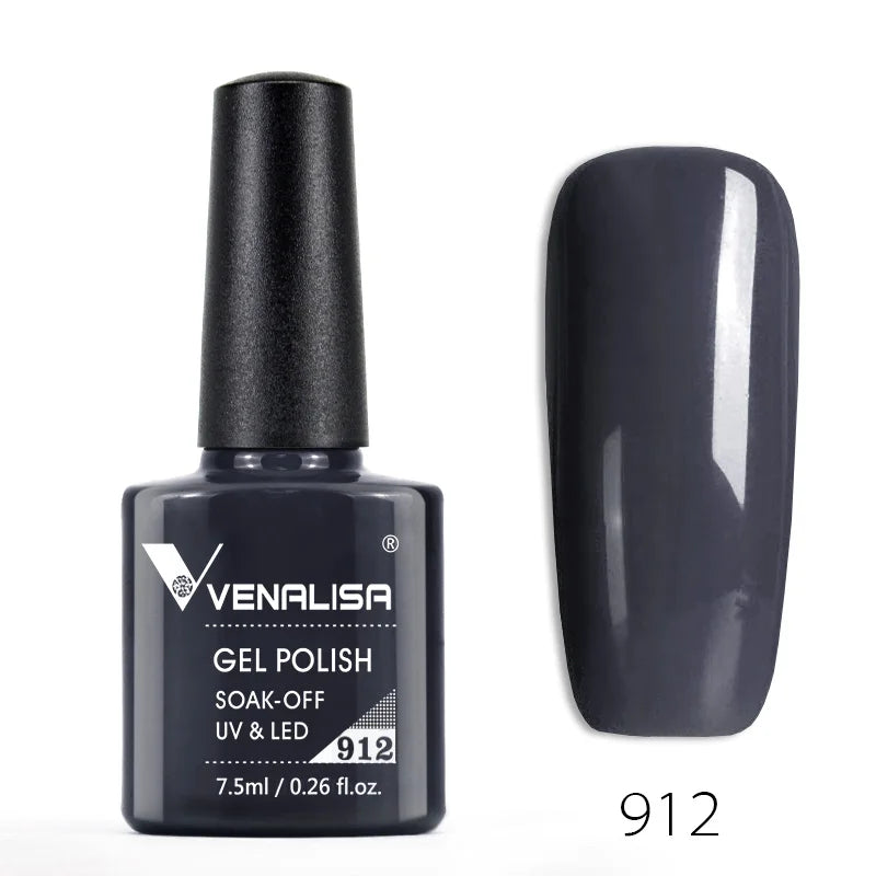 Vernis Gel Ongles VENALISA 7.5ml - Semi-Permanent UV Paillettes Mat Top Coat Couleurs Manucure