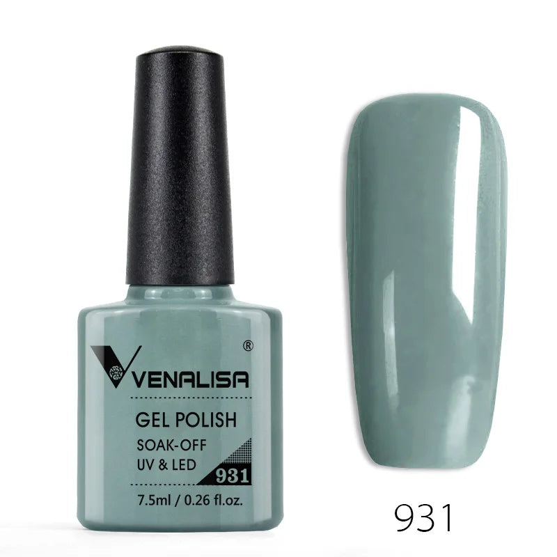 Vernis Gel Ongles VENALISA 7.5ml - Semi-Permanent UV Paillettes Mat Top Coat Couleurs Manucure