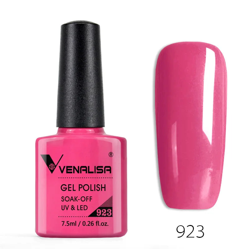 Vernis Gel Ongles VENALISA 7.5ml - Semi-Permanent UV Paillettes Mat Top Coat Couleurs Manucure