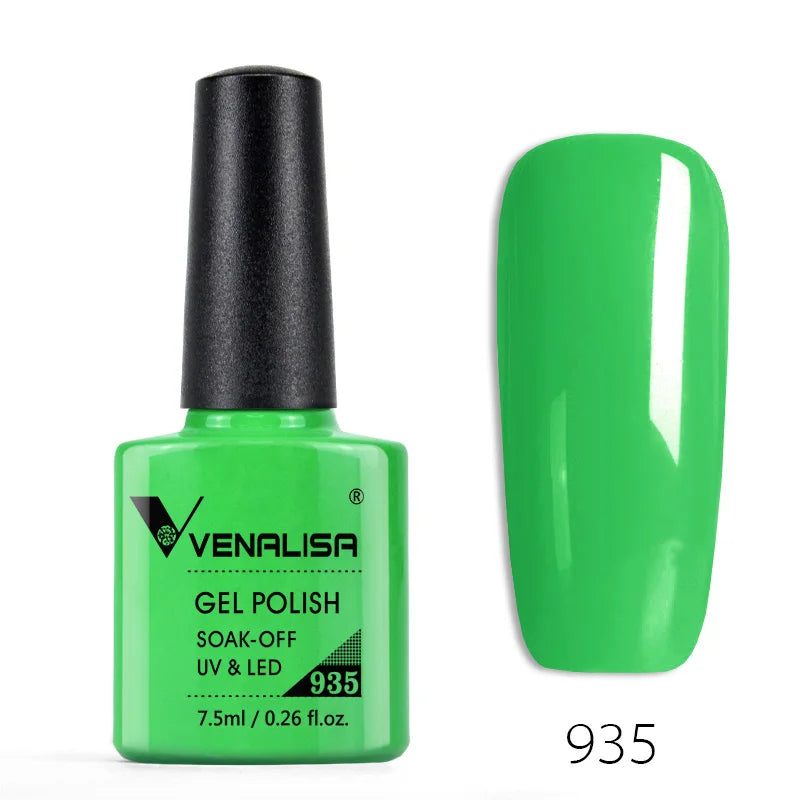 Vernis Gel Ongles VENALISA 7.5ml - Semi-Permanent UV Paillettes Mat Top Coat Couleurs Manucure