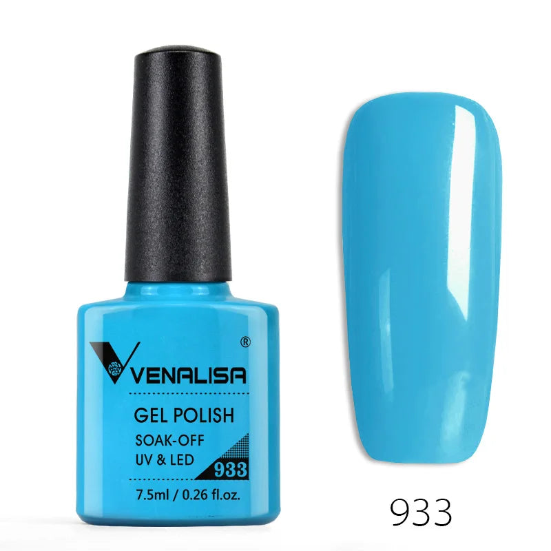 Vernis Gel Ongles VENALISA 7.5ml - Semi-Permanent UV Paillettes Mat Top Coat Couleurs Manucure
