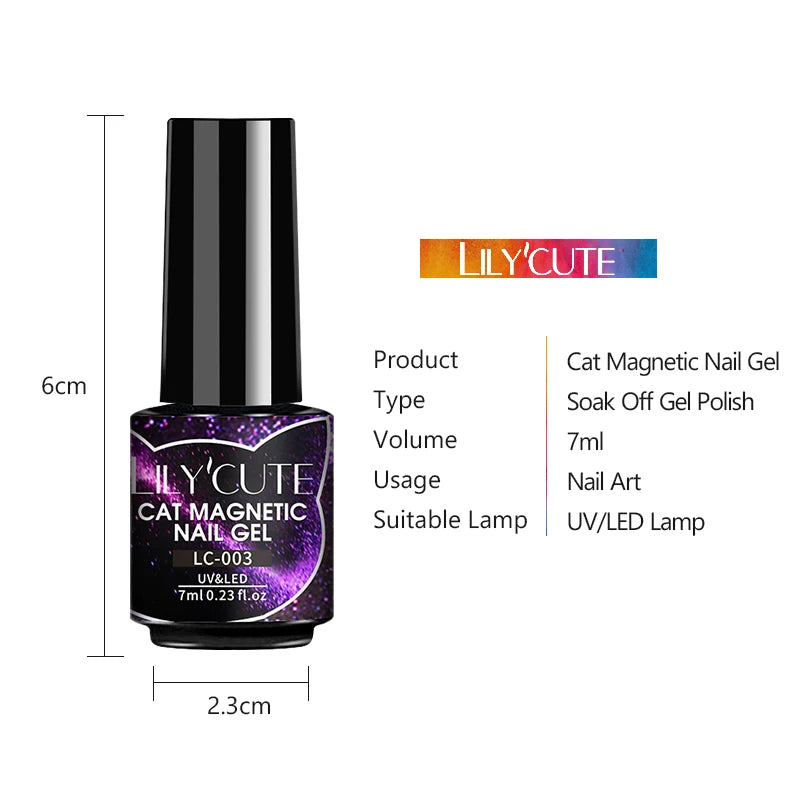 Vernis Gel Magnétique 9D Cat Eye 7ml - Effet Irisé