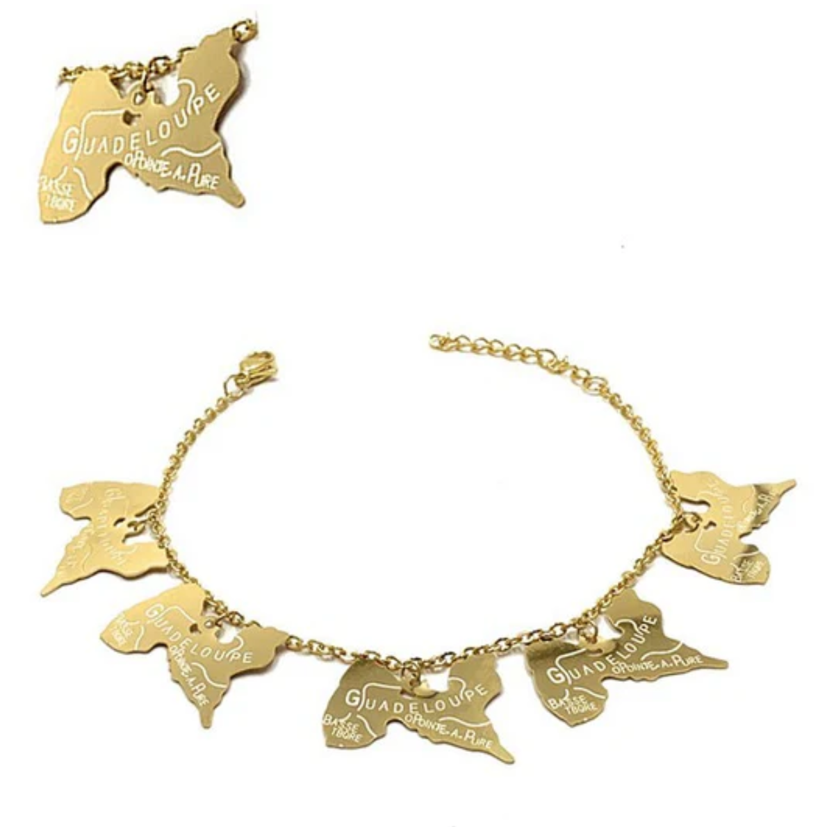 Bracelet Guadeloupe en Acier inoxydable Antillais