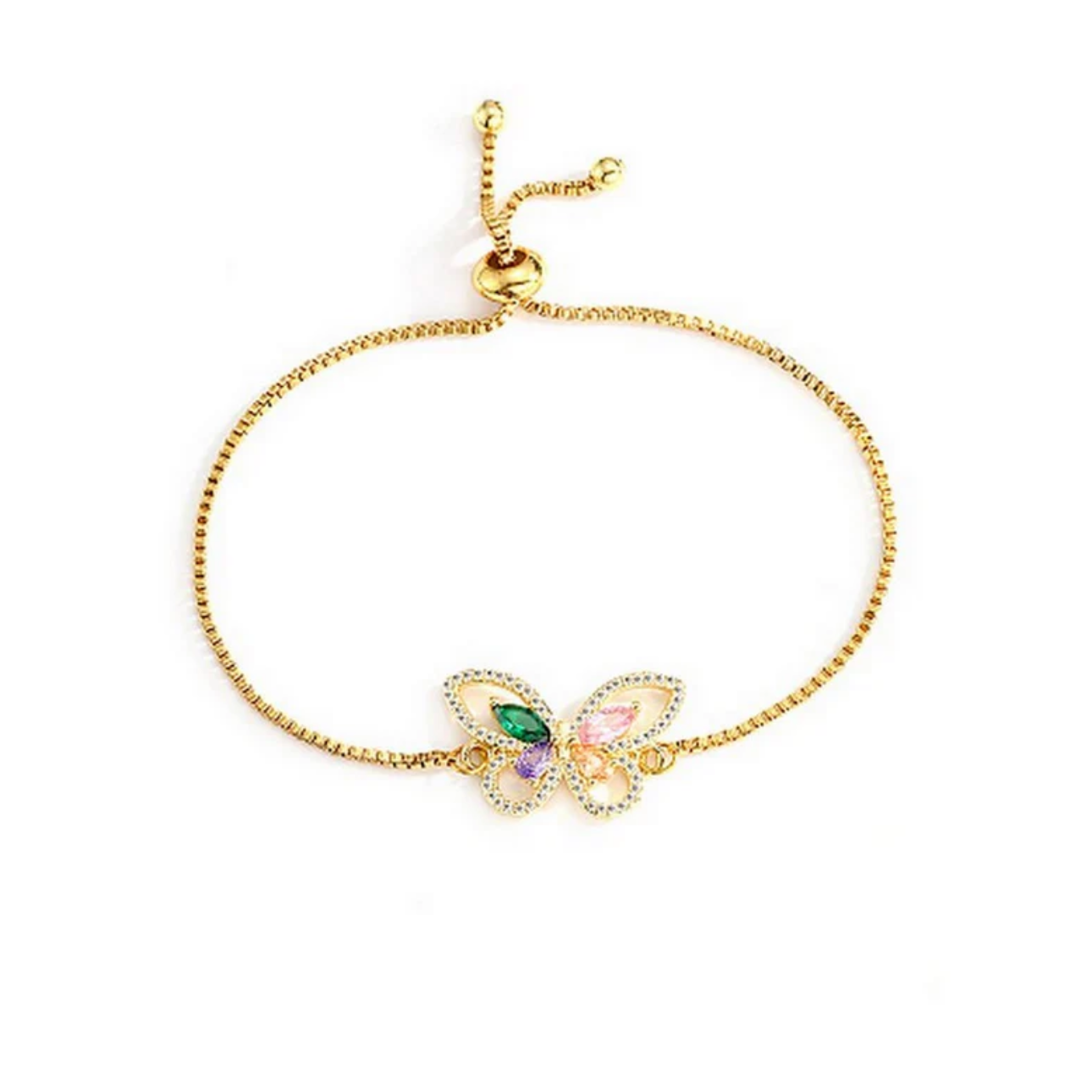 Bracelet coulissant papillon Acier inoxydable