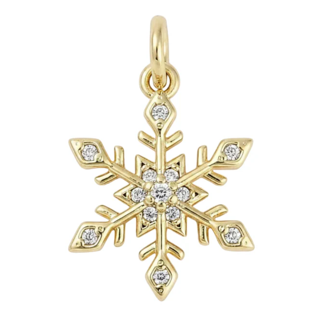 Pendentif breloque petit flocon Plaqué or
