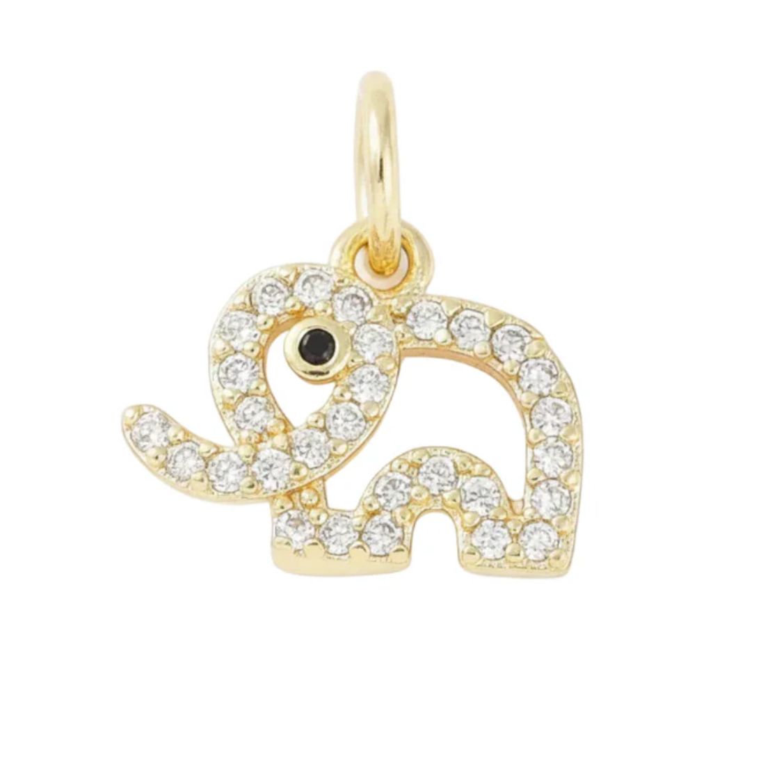 Pendentif breloque petit éléphant Plaqué or