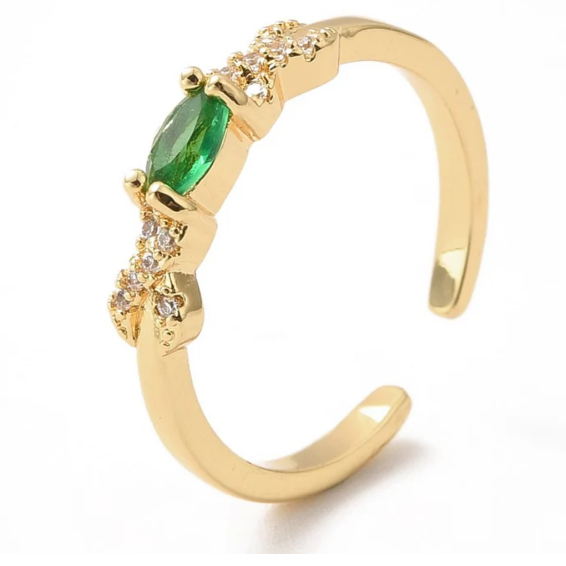 Bague femme réglable plaqué or