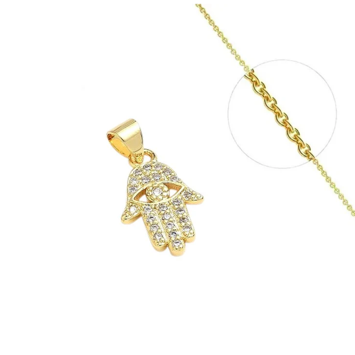 Collier main de Fatma plaqué or