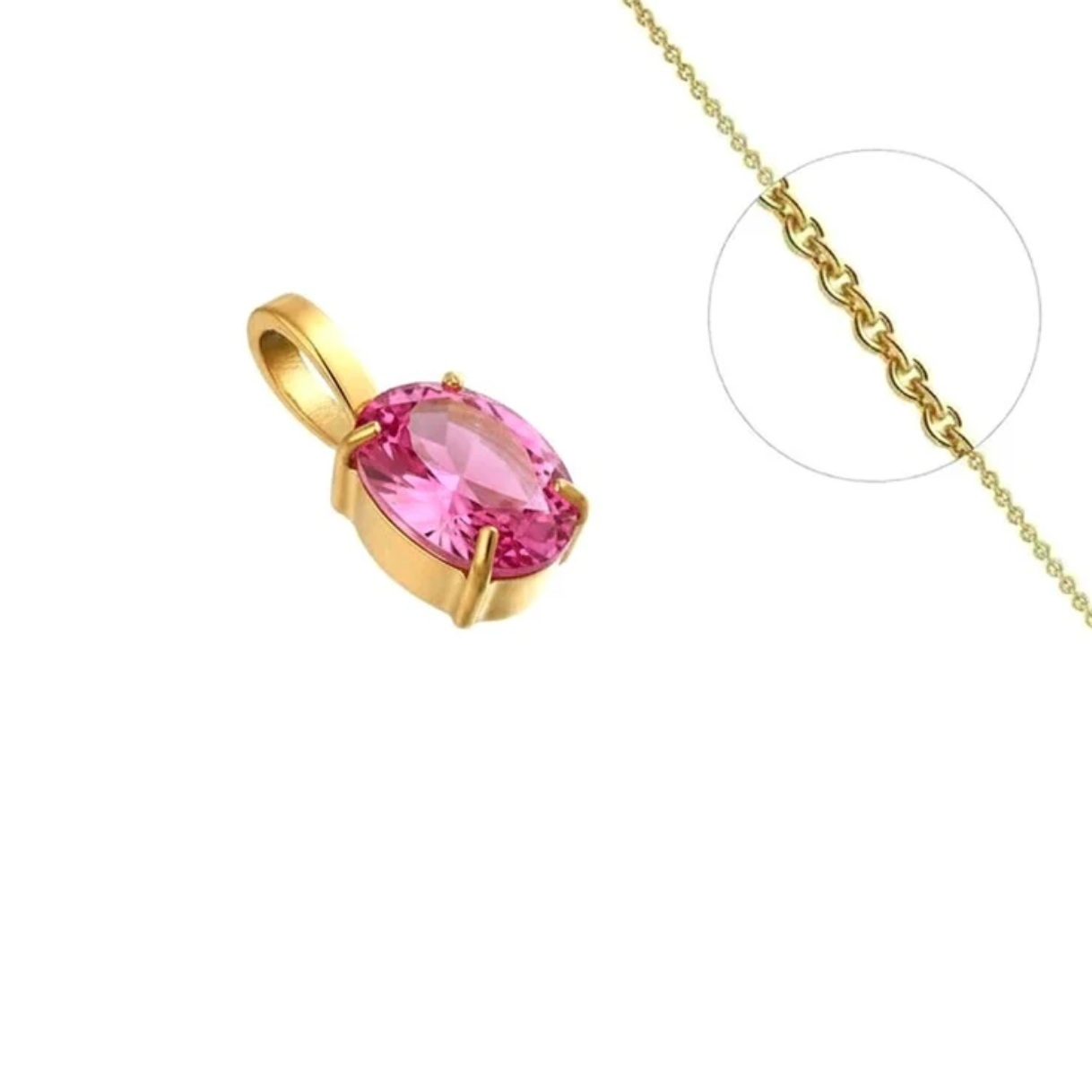 Collier Solitaire plaqué or