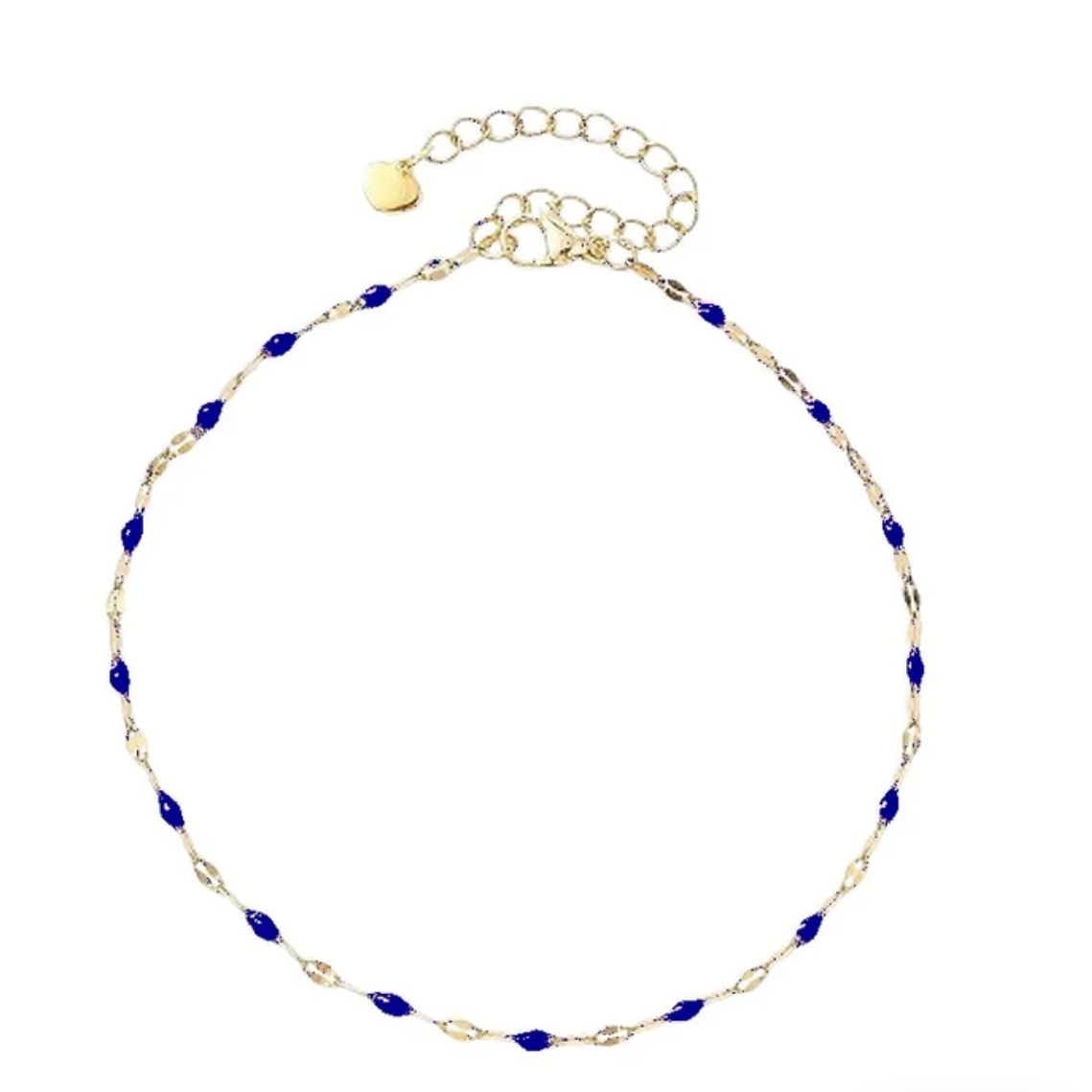 Chaîne de cheville Acier Inoxydable Perles Colorées rose/bleu/vert