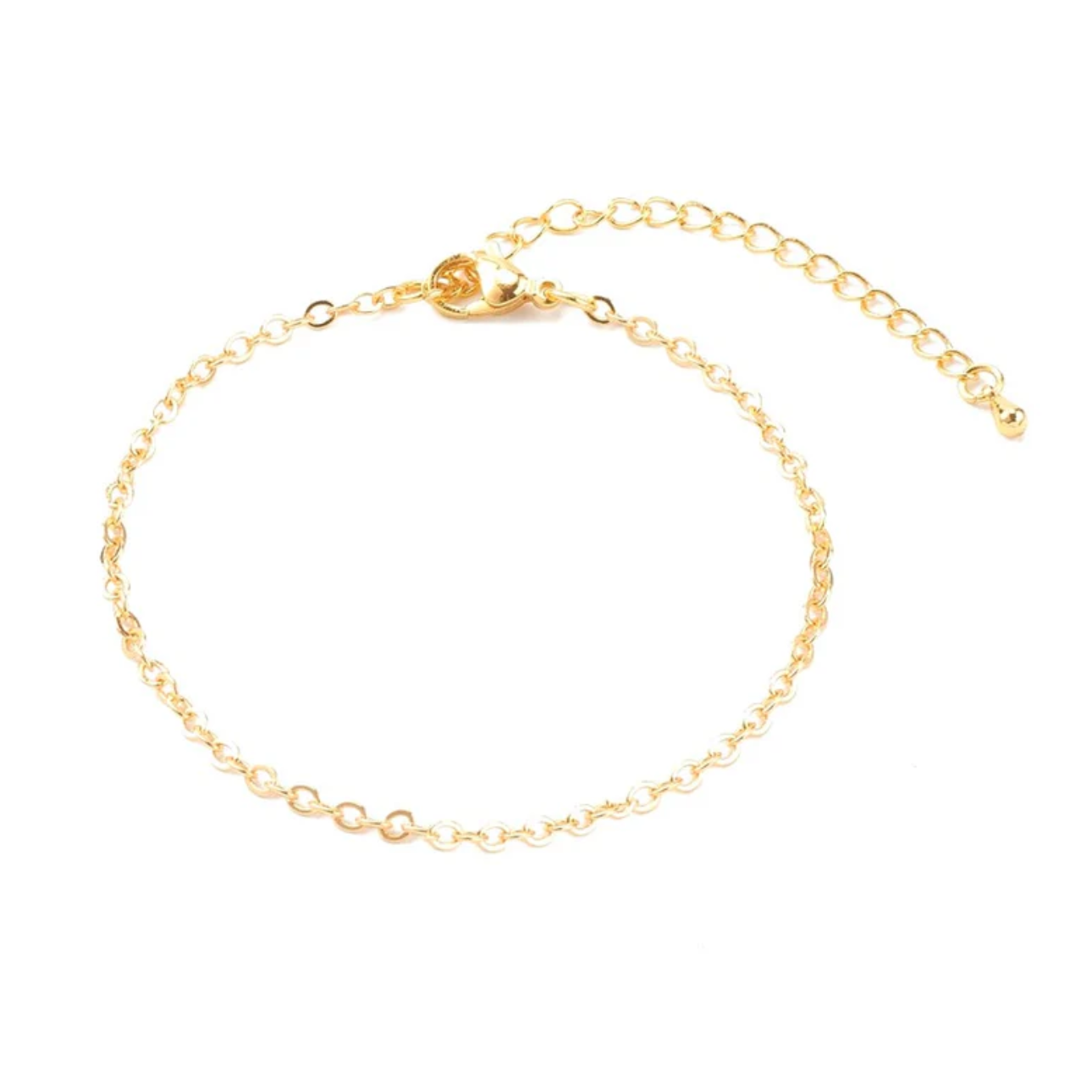 Bracelet souple or diamant CZ chaîne forçat