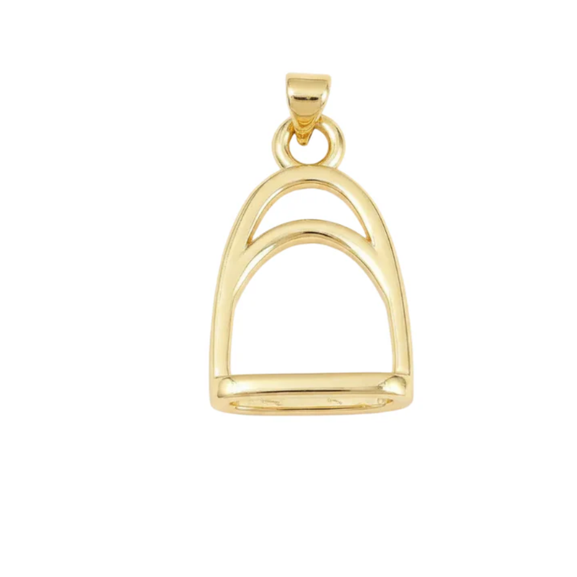 Pendentif breloque étrier cheval doré