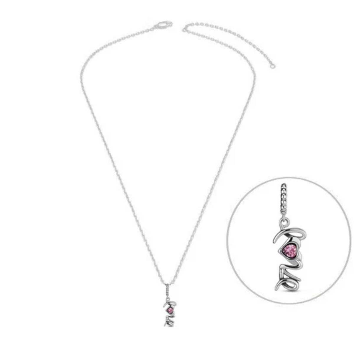 Collier argent 925 chaîne fine love