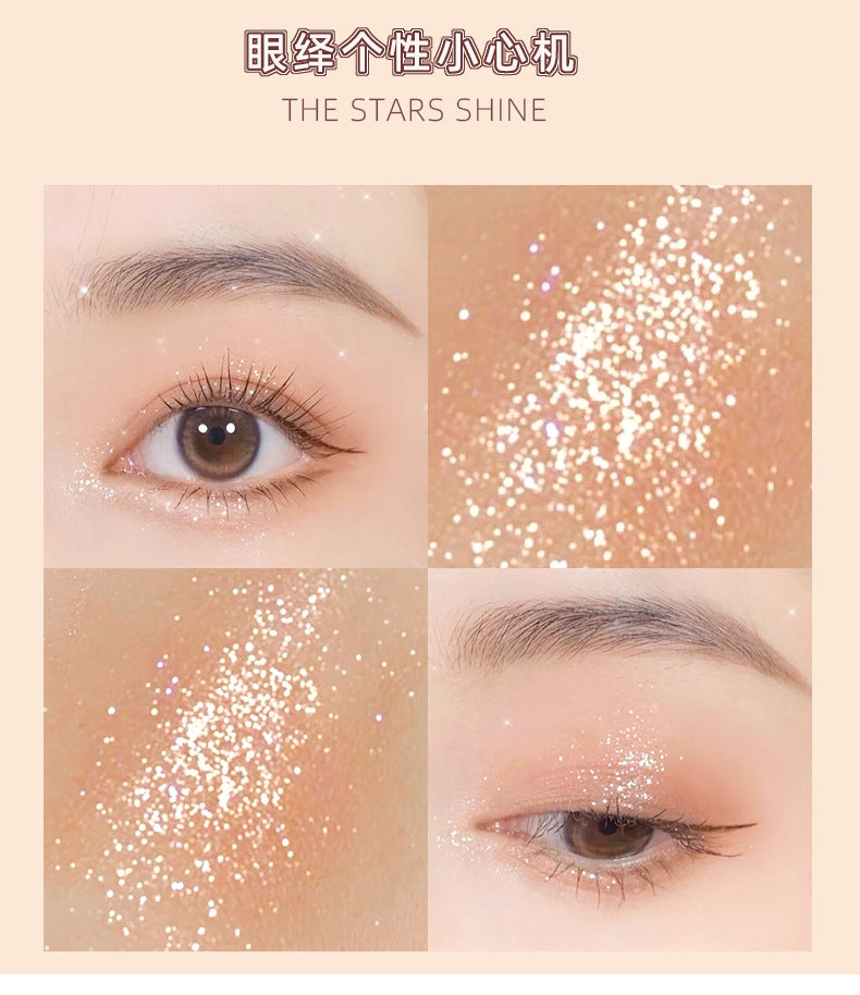 Palette Fard à Paupières 9 Couleurs Paillettes Nacré Débutant Maquillage Yeux Palette Cosmétique Make Up