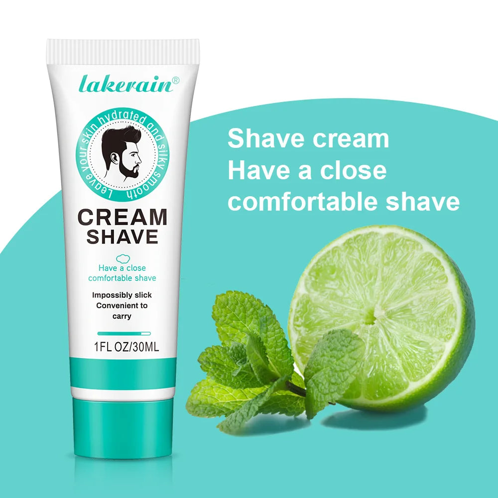 Crème à Raser Naturelle Homme - Mousse Riche Adoucit Barbe Rasage Facile Tous Types de Barbe