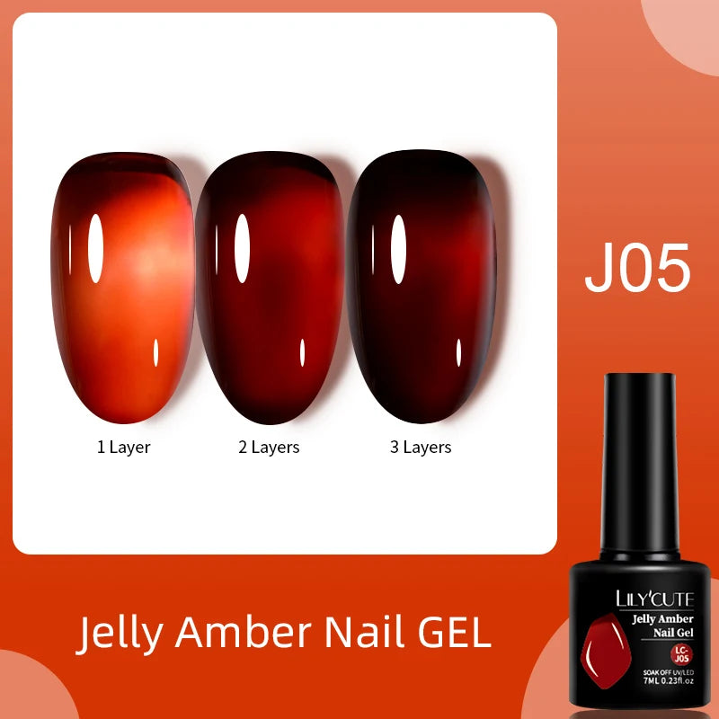 Vernis Gel LILYCUTE Ancora Red Automne Hiver - Semi-Permanent Soak Off UV LED Manucure Nail Art