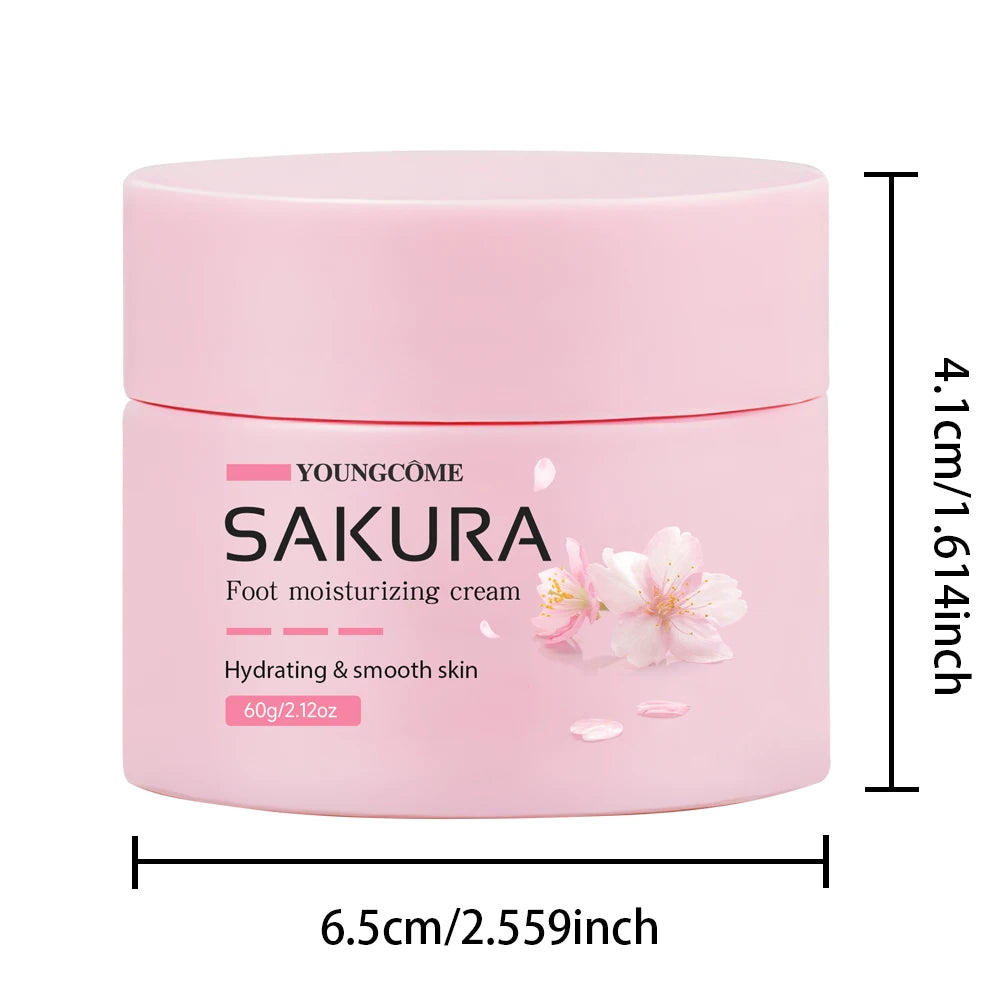 Crème Pieds Sakura Urée 40% - Réparation Talons Fendillés, Beurre Karité, Soin Nuit Intensif