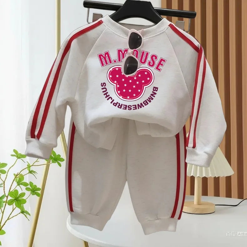 Ensemble Enfant Mickey Disney - Sweat Col Rond + Pantalon Printemps