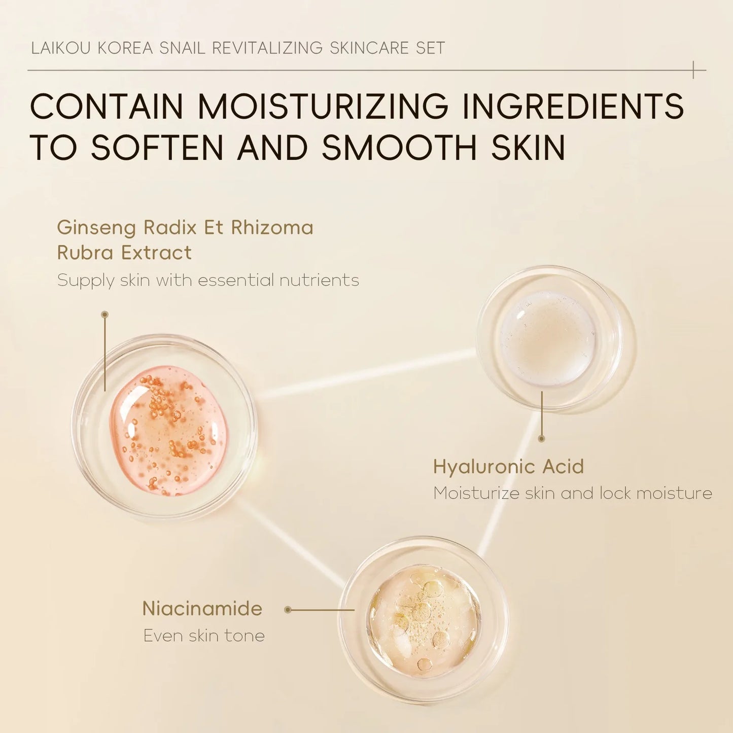 Kit Soin Visage Escargot 5 Pièces - Hydratation Profonde Anti-Âge Contour Yeux Revitalisant Lissant