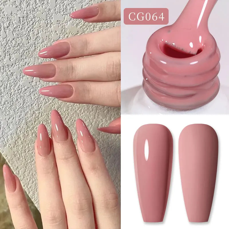 Vernis Gel BORN PRETTY Noir Jelly Nude 10ml - 74 Couleurs Translucide Semi-Permanent UV LED Nail Art DIY Maison