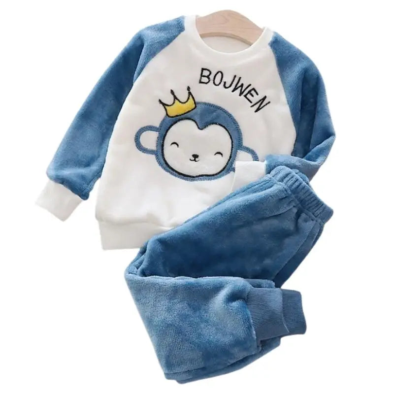 Pyjama Enfant Flanelle Velours - Ensemble Hiver Doux