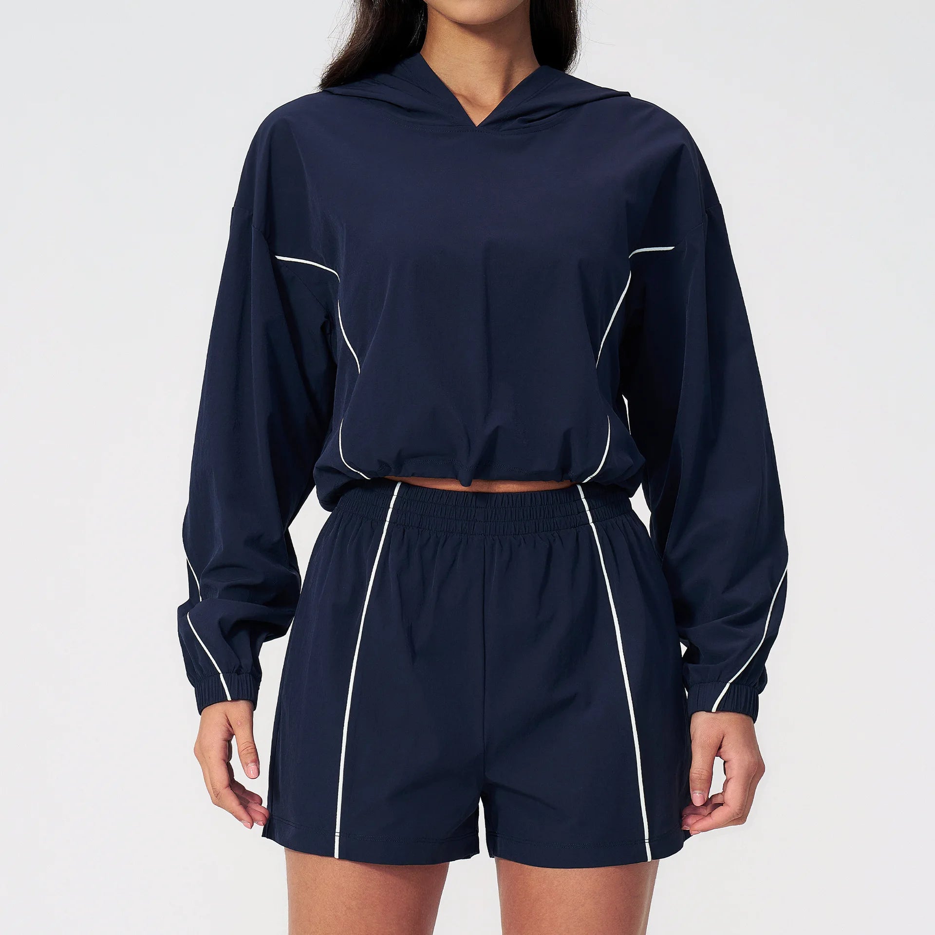 Ensemble Sport Femme – Veste Zippée Anti-UV & Legging Yoga, Running & Cyclisme