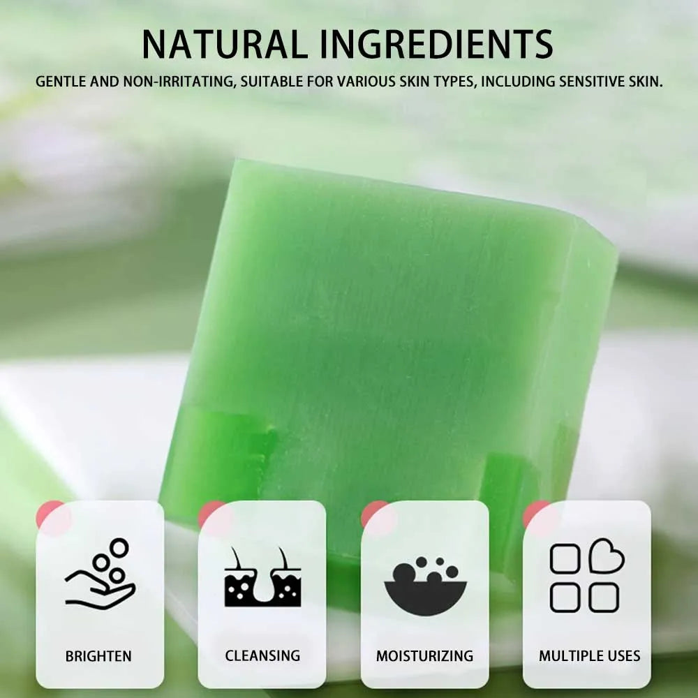 Savon Aloe Vera Visage 100g - Pain Nettoyant Hydratant Artisanal Huiles Essentielles Corps Visage Beauté Naturel